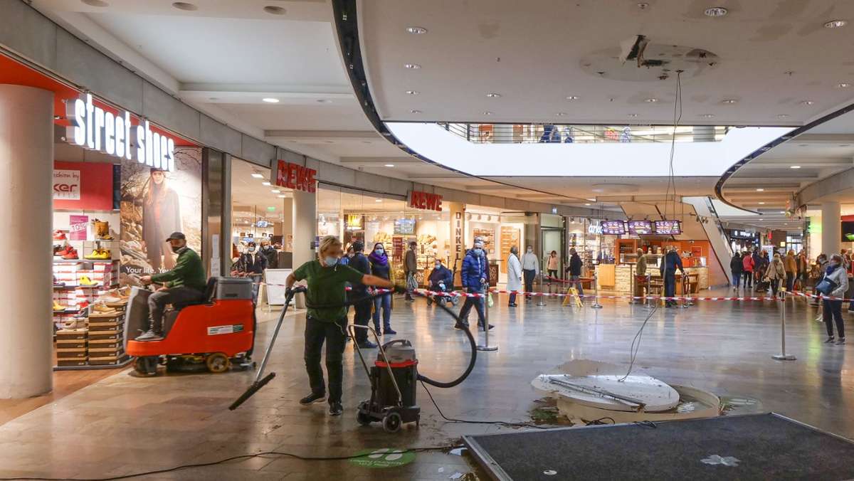 Wilhelmgalerie in Ludwigsburg: Mehrere Läden in Shoppingmall geflutet