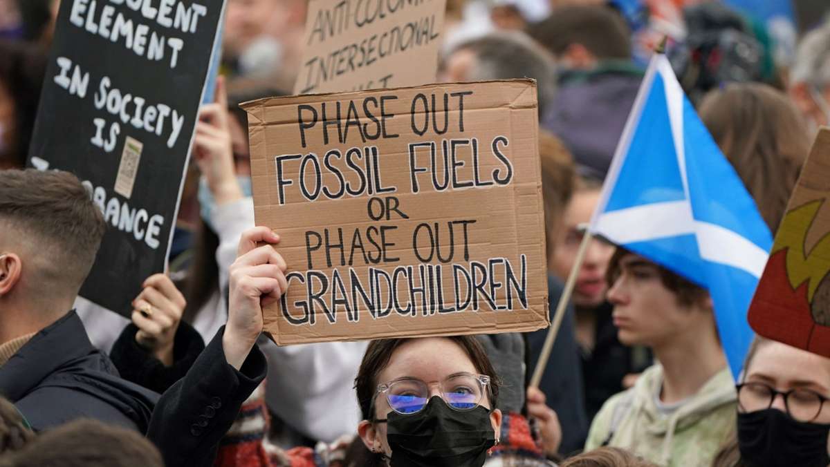 Weltklimakonferenz in Glasgow: Tausende demonstrieren  für mehr Klimaschutz