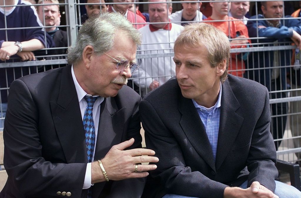 Präsident Axel Dünnwald-Metzler: Der 2004 verstorbene charismatische Kickers-Chef war für Jürgen Klinsmann Vorbild und väterlicher Freund.