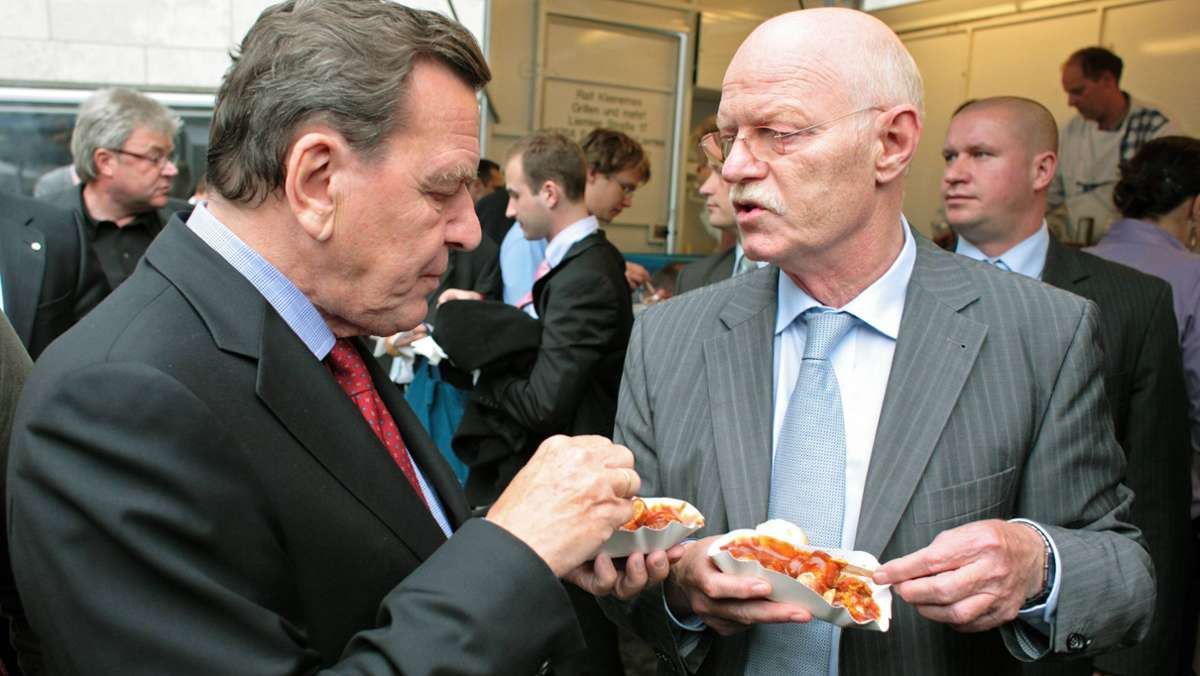 Altkanzler Schröder: Wer will eine Kantine ohne Currywurst?