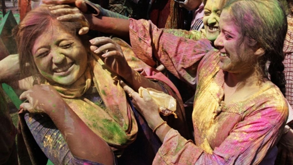Holi-Fest in Indien: Je bunter, desto besser