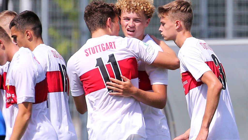 U 19 des VfB Stuttgart: A-Junioren ziehen ins Pokal-Viertelfinale ein