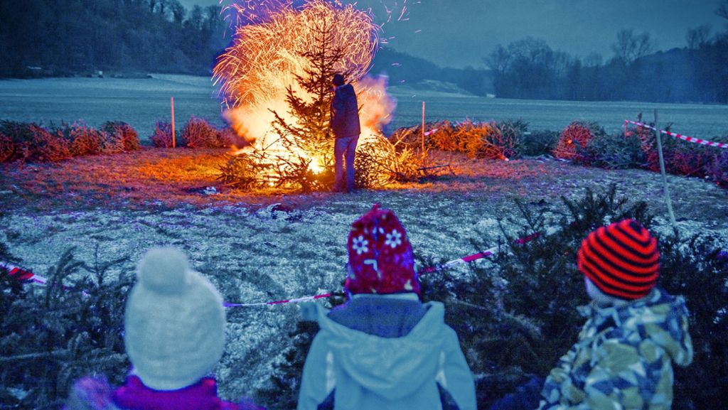 Burgstetten: Die  Christbäume landen im Feuer – so oder so