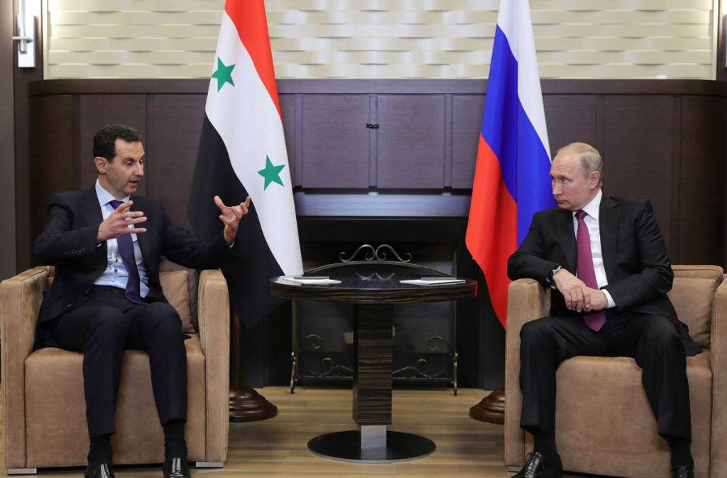 Bashar al-Assad zu Besuch bei Wladimir Putin. Foto: AFP