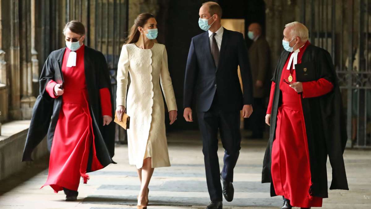 Corona-Gedenken in Westminster Abbey: Herzogin Kate und Prinz William am Ort ihrer Trauung
