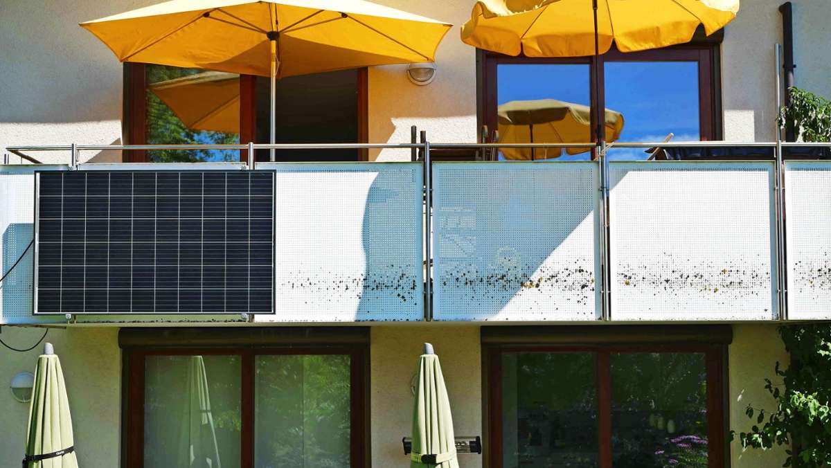 Energiewende in Filderstadt: Stadt verschenkt Solaranlagen für den Balkon