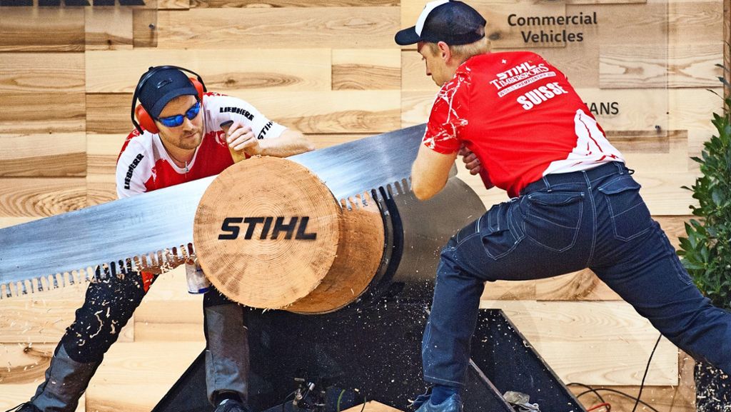 Timbersports-WM in Stuttgart: Nervenkitzel mit Axt und Kettensäge