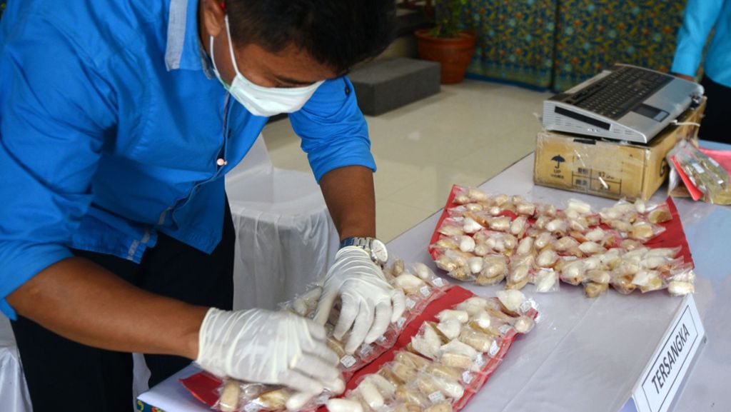  Grenzpolizisten haben einen Drogenschmuggler auf Bali mit Unmengen an Drogen in seinem Magen erwischt. Eine Röntgen- und CT-Untersuchung verschaffte den Beamten die verblüffende Gewissheit. 
