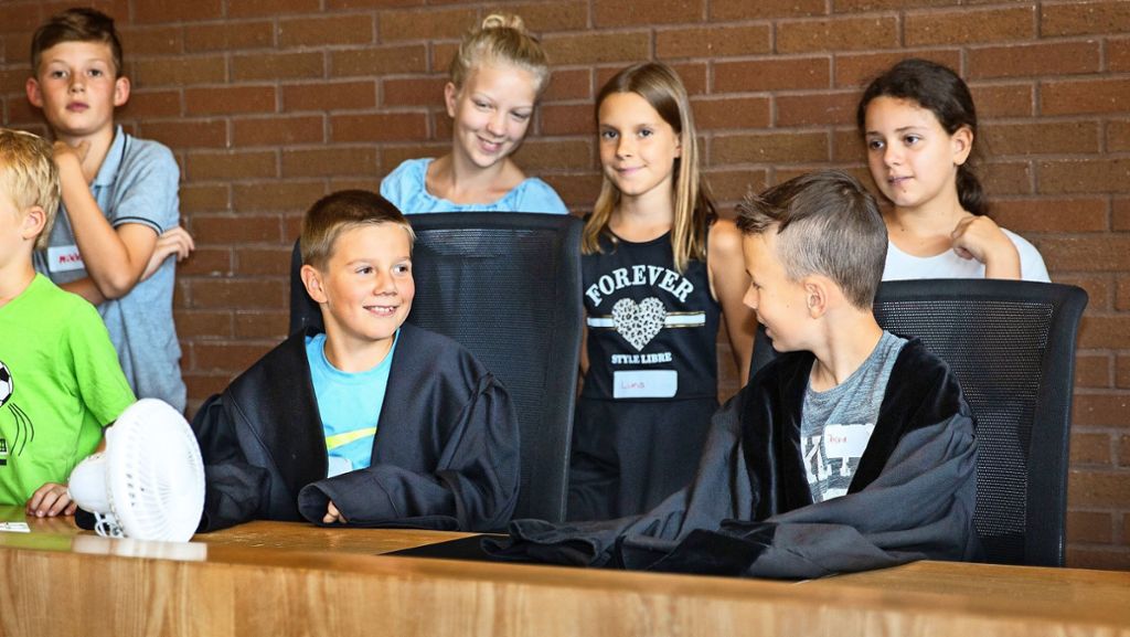 Amtsgericht in Nürtingen: Kinder lernen ein Gericht kennen