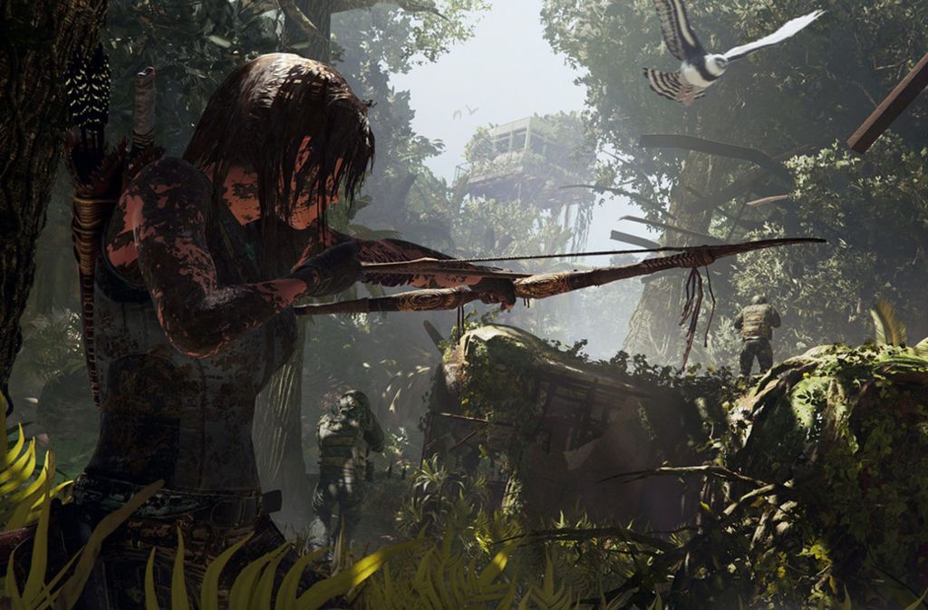 Die wichtigste Waffe für Lara sind Pfeil und Bogen.