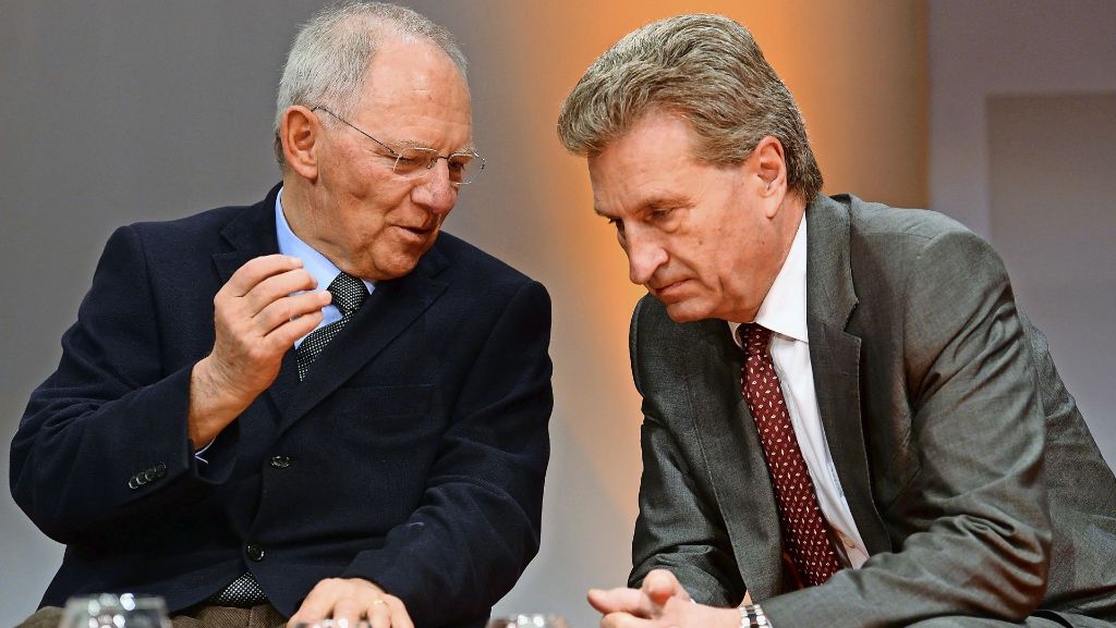 Nach der Bundestagswahl: Oettinger will Schäuble als Bundestagspräsident