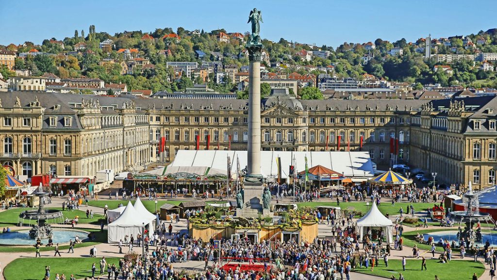 Historisches Volksfest in Stuttgart: Rummel soll auf Schlossplatz bleiben