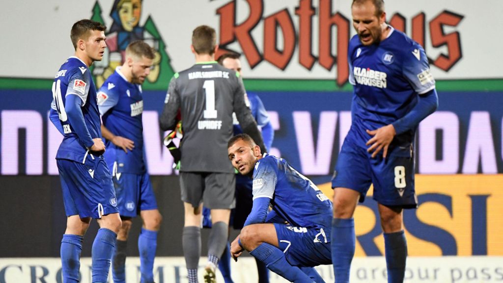 0:1 gegen Wehen Wiesbaden: KSC zum Jahresende in Abstiegsgefahr