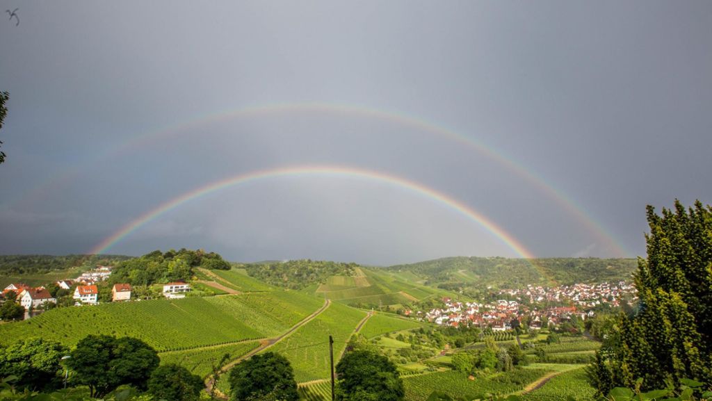 Naturspektakel in Stuttgart: So entstand der doppelte Regenbogen