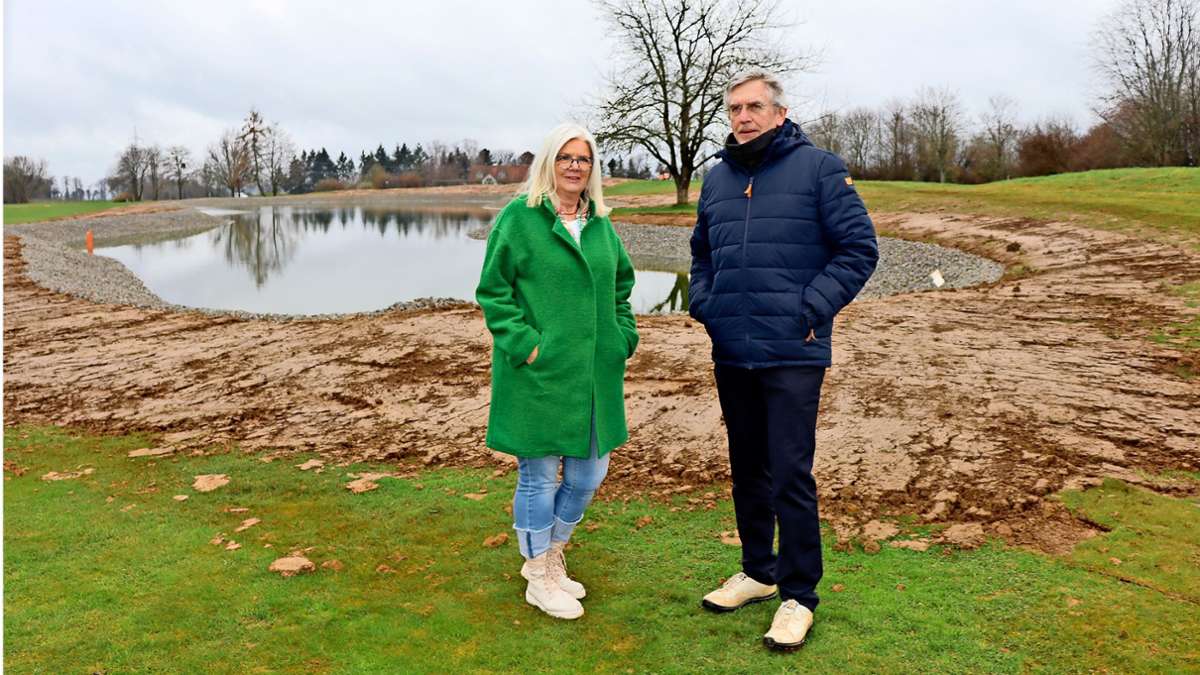 Neuer Wasserteich  in Alfdorf: So wappnet sich der Golfclub  Haghof gegen Dürresommer