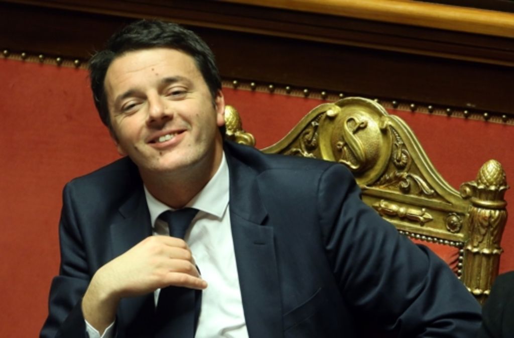 Selbstbewusst  und wortgewaltig: Italiens neuer Ministerpräsident Matteo Renzi Foto: Getty
