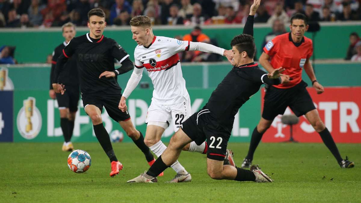 Der VfB Stuttgart hat in der zweiten DFB-Pokalrunde gegen den 1. FC Köln klar verloren. Wir haben alle mindestens 15 Minuten eingesetzten VfB-Spieler mit einer detaillierten Einzelkritik bewertet. 