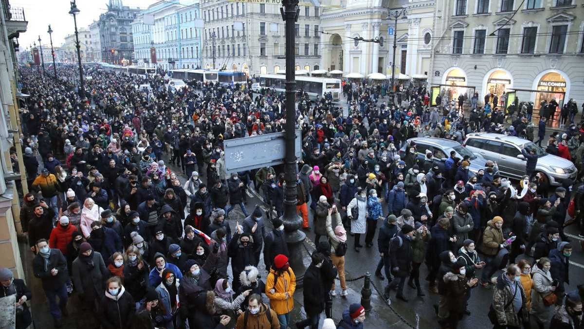 Russland: Mehr als 1000 Festnahmen bei Nawalny-Protesten