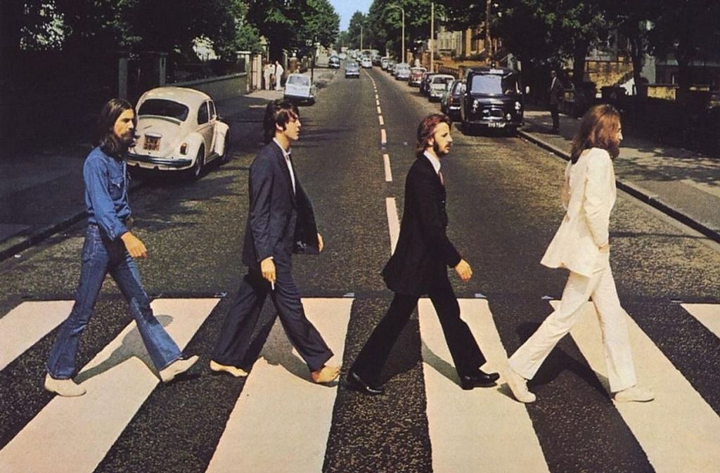 Das Original von 1969: Die Beatles überqueren die Londoner Abbey Road für das Cover ihres gleichnamigen Albums.