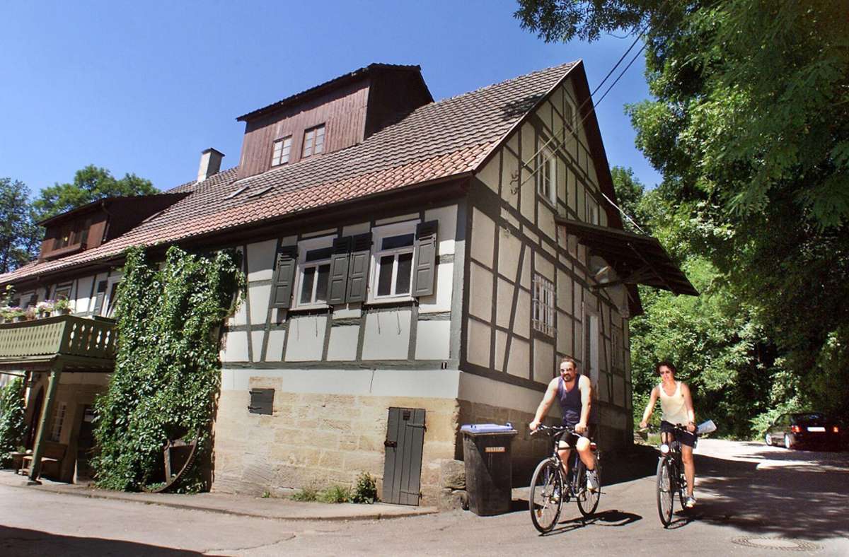 Die idyllische Eselsmühle in Musberg liegt im schönen Siebenmühlental und ist gut mit dem Fahrrad zu erreichen.