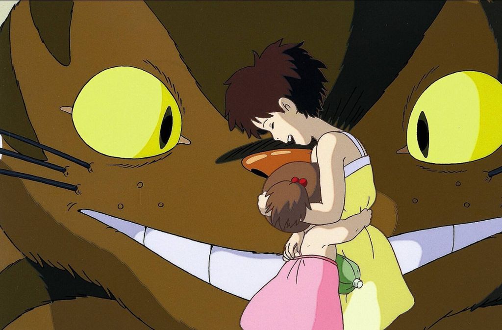 „Mein Nachbar Totoro“ (1988): Mei und Satsuki vor dem Katzentaxi