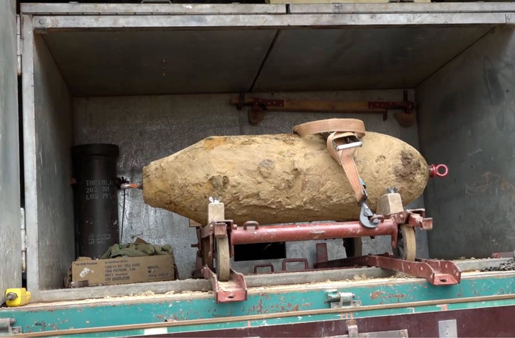 In Lahr im Schwarzwald musste im August 2018 eine 250 Kilogramm schwere Bombe entschärft werden.