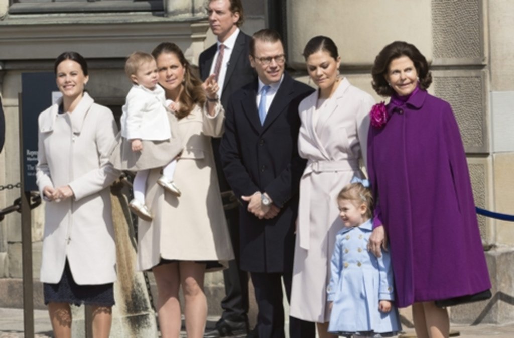 Prinzessin Madeleine im Kreise ihrer Familie am Geburtstag ihres Vaters, König Carl Gustaf.