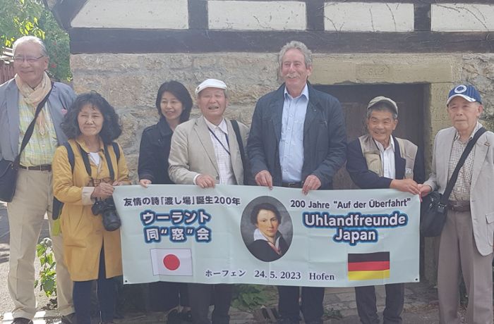 Fernöstlicher Besuch in Hofen: Japaner auf Ludwig Uhlands Spuren