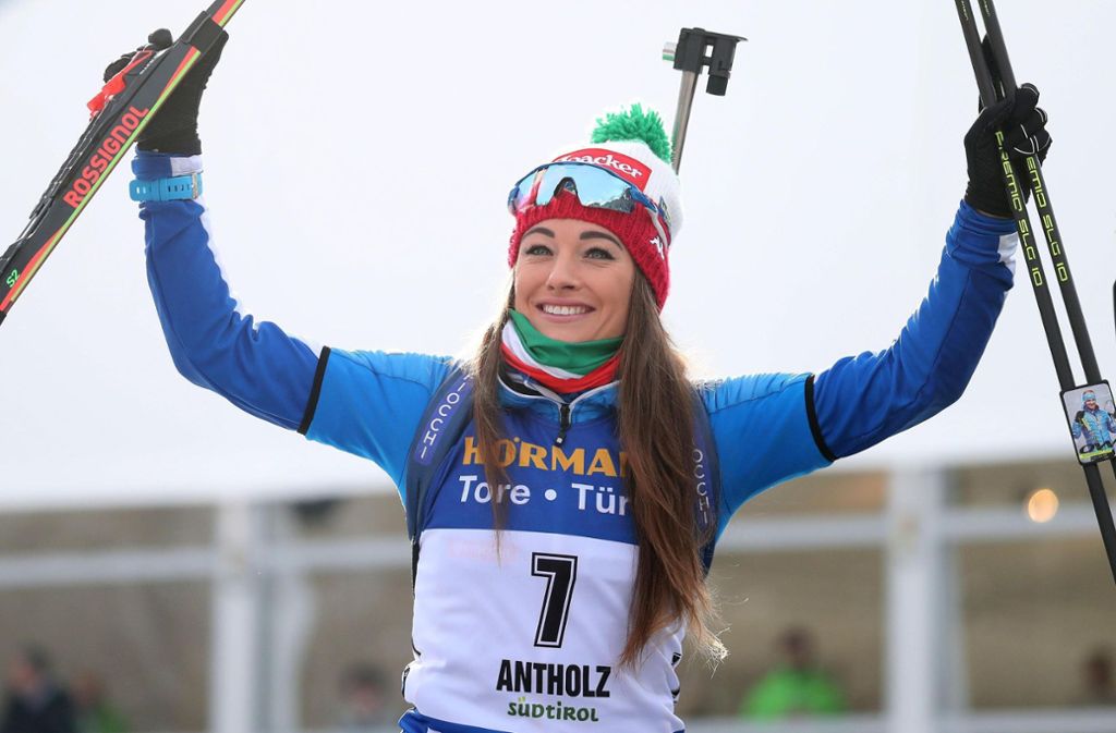 Dorothea Wierer hielt dem großen Erfolgsdruck stand, der vor der Heim-WM auf ihr lastete – die 29-Jährige gewann zweimal Gold und zweimal Silber. Sie ist die mit Abstand erfolgreichste Biathletin Italiens.