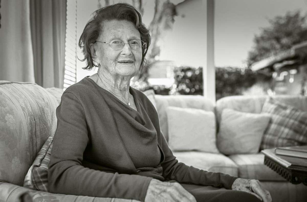 Das Porträt von Lydia Drexler-Nanz zum einhundertsten Geburtstag. Foto: Lichtgut/Julian Rettig
