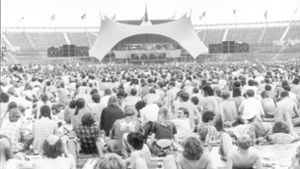 Die Rolling Stones spielen 1976 im Neckarstadion
