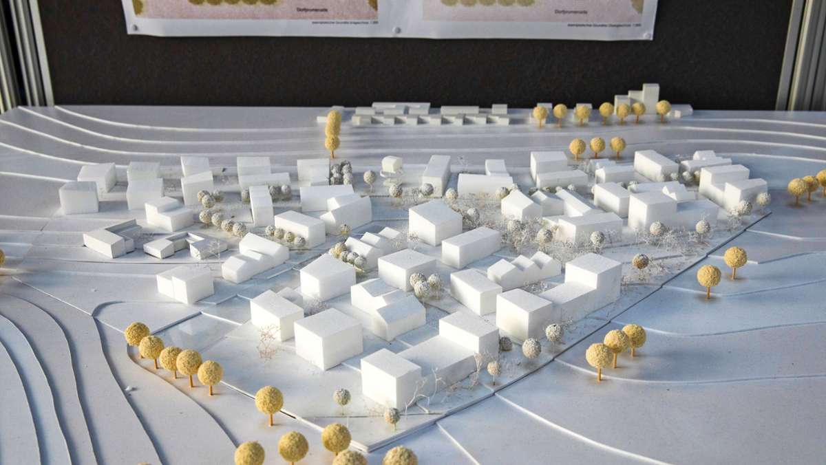  Die Hangweide in Kernen soll zu einem „Urbanen Dorf“ werden. Nach pandemiebedingt nur virtuellen Präsentationen sind die Entwürfe nun live zu sehen. Und bald wird das Areal offiziell ein Projekt der Internationalen Bauausstellung 2027. 