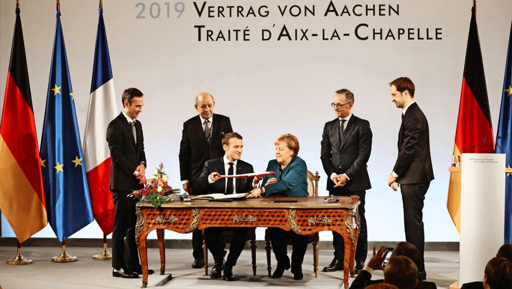Vertrag von Aachen: Pathos beherrscht Macron besser als Merkel