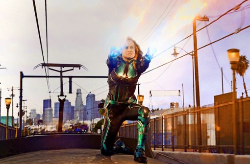 Ihre Fähigkeiten sind gefragt: Brie Larson als Superheldin Captain Marvel Foto: Verleih