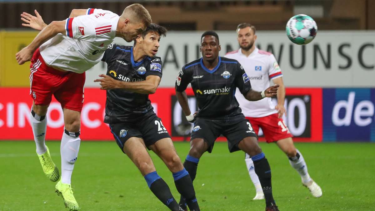  Auf den ehemaligen VfB-Stürmer Simon Terodde ist Verlass. Der 32-Jährige hat den Hamburger SV in Paderborn vor einem kleinen Rückschlag in der 2. Bundesliga bewahrt. Beim 4:3-Sieg traf er zwei Mal. 