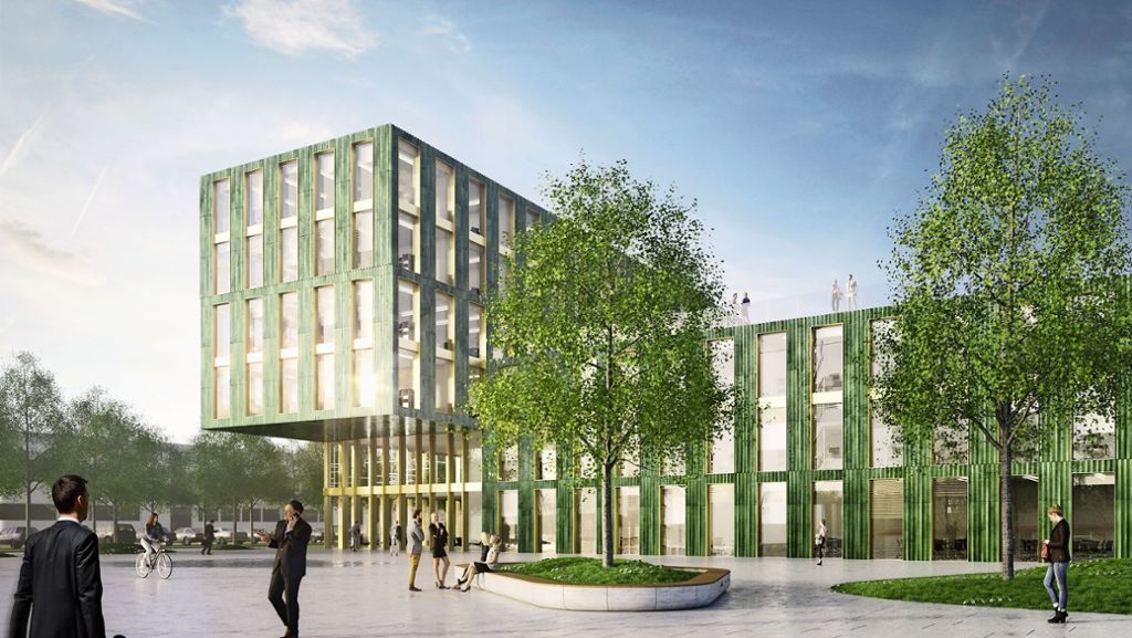Neue SDK-Zentrale in Fellbach: Für den  Büropark geht es mächtig  in die Tiefe