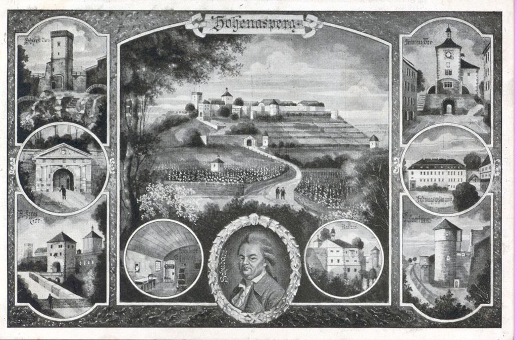 Einer der bekanntesten Häftlinge: Christian Friedrich Daniel Schubart (unten Mitte)