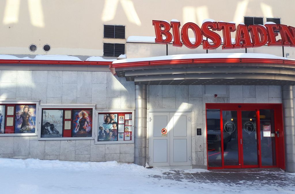 Das Kino von Östersund, das nur auf den ersten Blick mit einem Laden für Naturkostprodukte verwechselt werden kann.