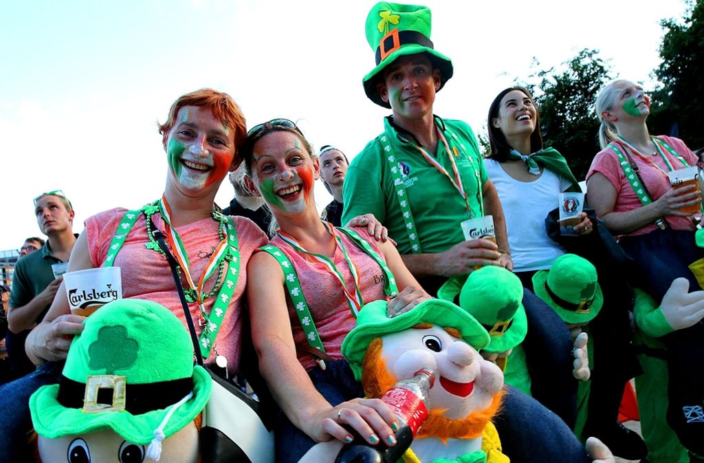 Die irischen Fans...