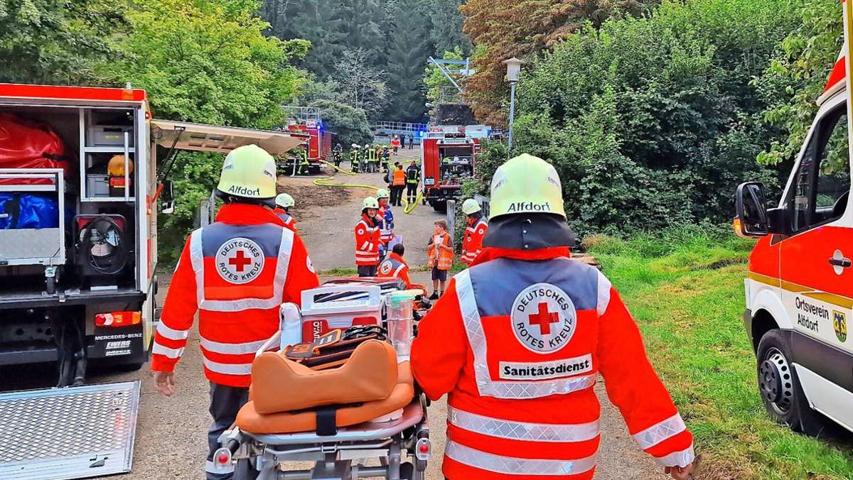 Geheime Notfallübung in Alfdorf: Explosion im Klärwerk nur eine Übung