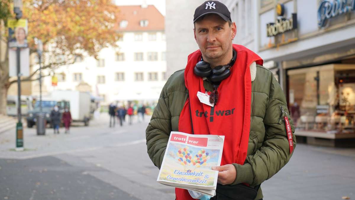 Fragebogen: Leben im Lockdown: Was sich Trottwar-Verkäufer Peter Bröckel von den Stuttgartern wünscht
