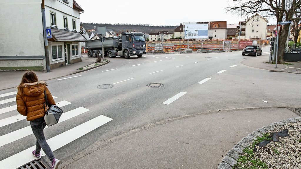 Verkehrssituation in Gerlingen: Jakobstraße wird zur Probe von Kreuzung abgehängt