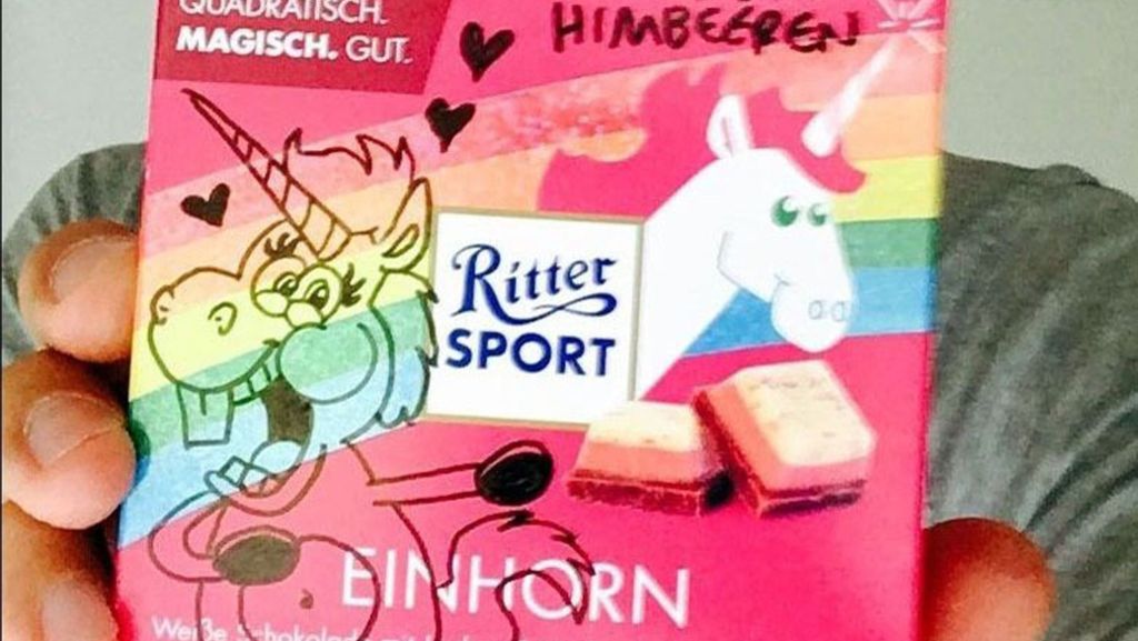 Einhorn-Schokolade von Ritter Sport: Spendenauktion steht bei irren 11.950 Euro