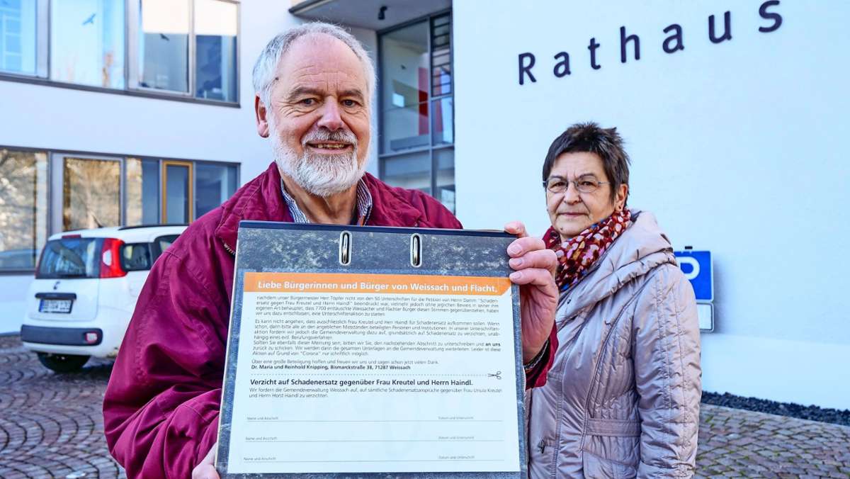 Petition: 730 Weissacher wollen nicht, dass allein Kreutel zahlt
