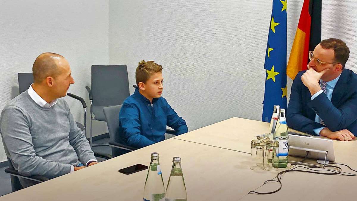 Besuch beim Minister: Warum sich ein Zwölfjähriger bei   Jens Spahn bedankt