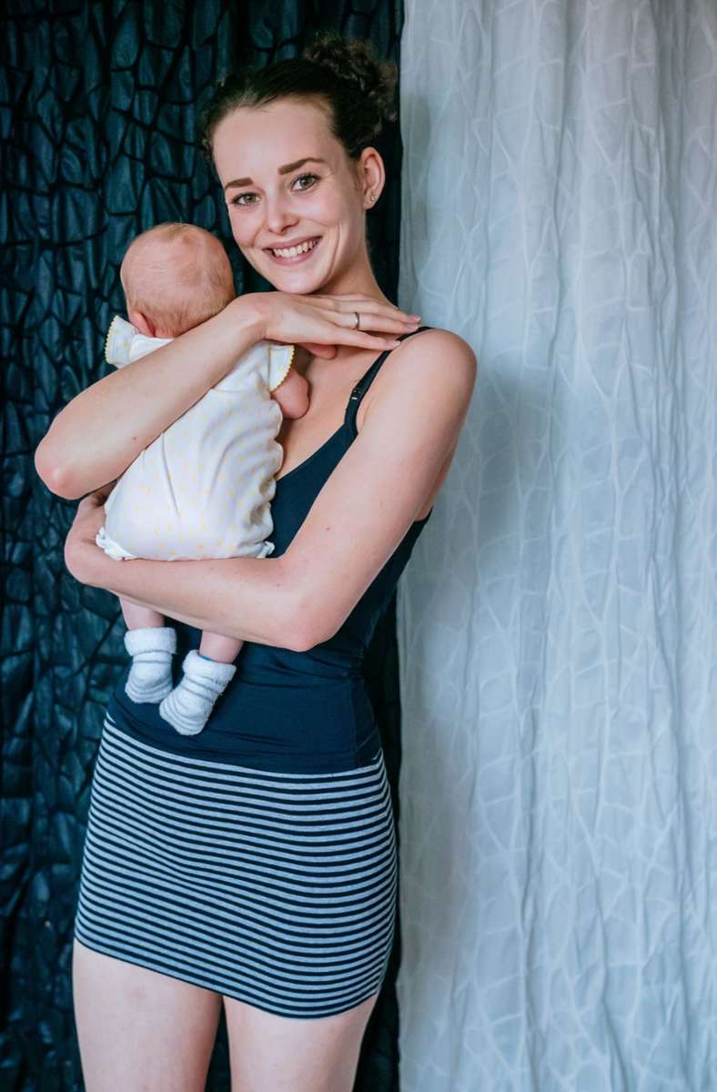 Laura Bräutigam mit Baby Liz.