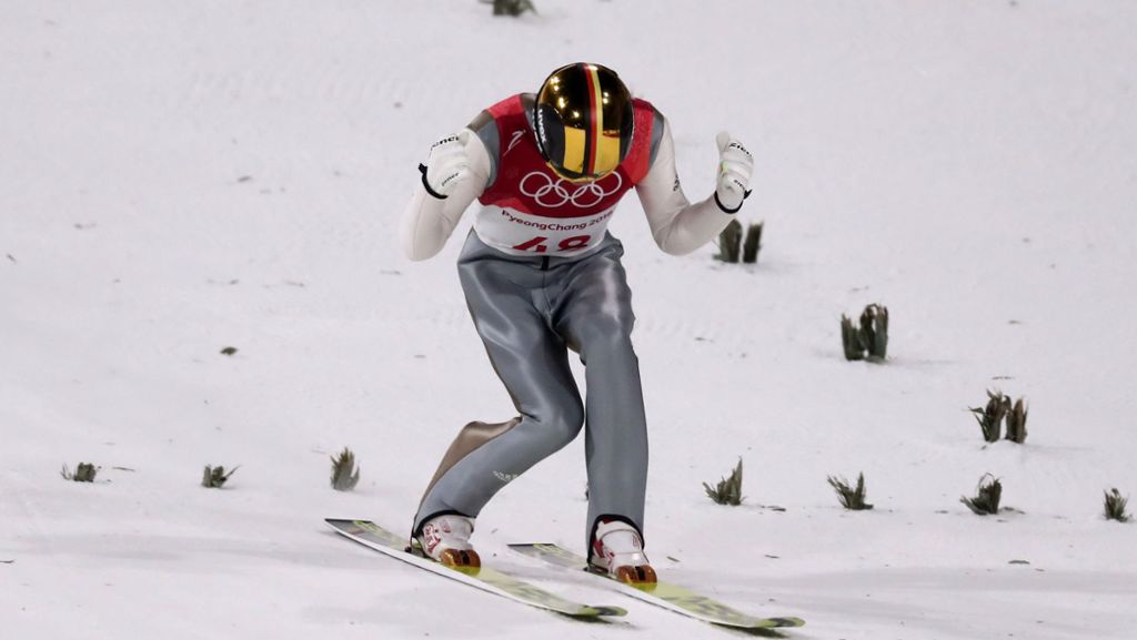 Skispringen bei Olympia 2018: Silber von der Großschanze für Andreas Wellinger