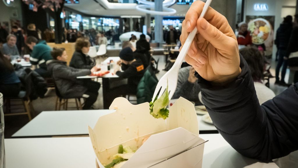  Es wird derzeit viel über Plastikverpackungen diskutiert. Warum essen trotzdem so viele to go? Unsere Autorin hat in der Stuttgarter Innenstadt nach einer Antwort gesucht. 