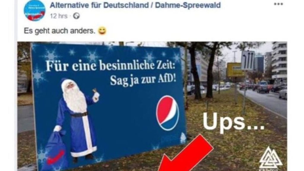 Streit um vermeintliches Coca-Cola-Plakat: Pepsi will sich von AfD nicht vereinnahmen lassen