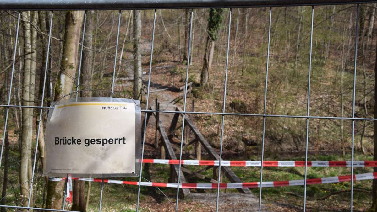  Vor einem Jahr ist ein Steg am Katzenbachsee gesperrt worden. Ob es einen Neubau gibt, ist unklar. Es geht um das richtige Holz, Zuständigkeiten und das neue Freizeitkonzept für den Stuttgarter Wald. 